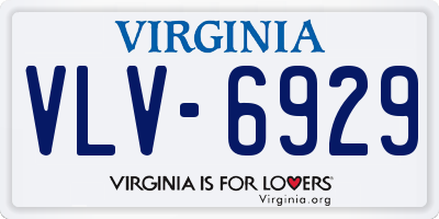VA license plate VLV6929