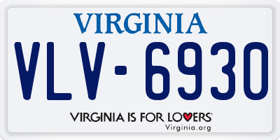 VA license plate VLV6930