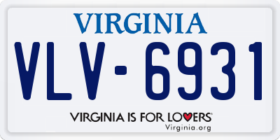 VA license plate VLV6931