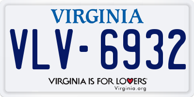 VA license plate VLV6932