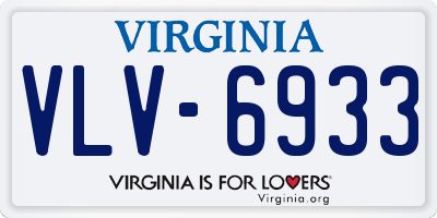 VA license plate VLV6933