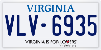 VA license plate VLV6935