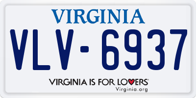 VA license plate VLV6937