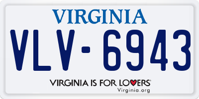 VA license plate VLV6943