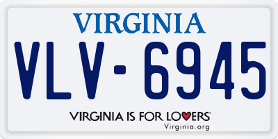 VA license plate VLV6945