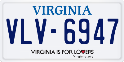 VA license plate VLV6947