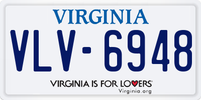 VA license plate VLV6948