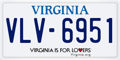 VA license plate VLV6951