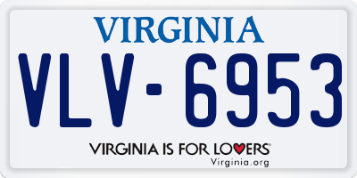 VA license plate VLV6953