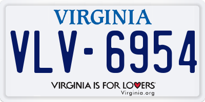 VA license plate VLV6954