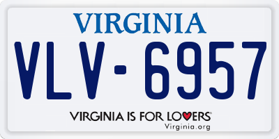 VA license plate VLV6957