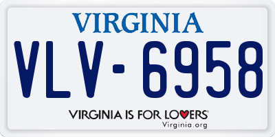 VA license plate VLV6958