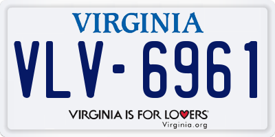 VA license plate VLV6961