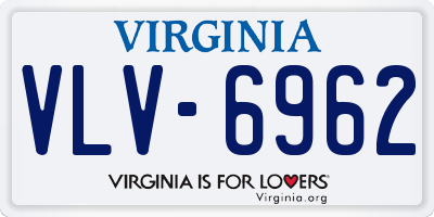 VA license plate VLV6962