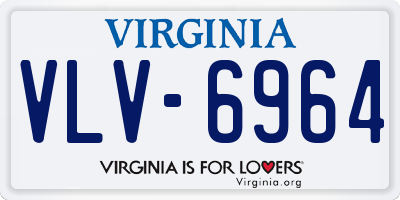 VA license plate VLV6964