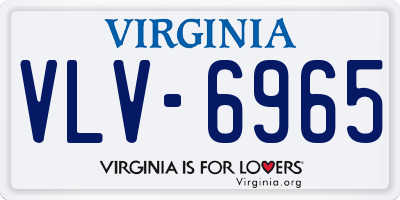 VA license plate VLV6965