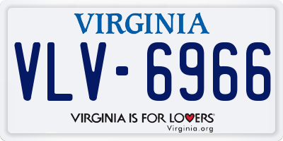 VA license plate VLV6966