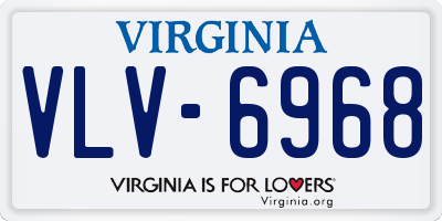 VA license plate VLV6968