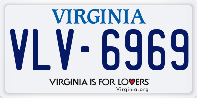 VA license plate VLV6969