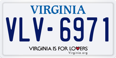 VA license plate VLV6971