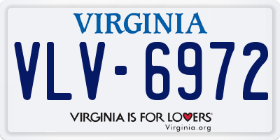 VA license plate VLV6972