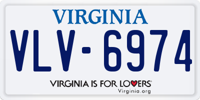 VA license plate VLV6974