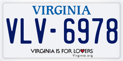 VA license plate VLV6978