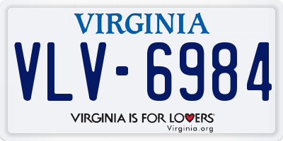 VA license plate VLV6984