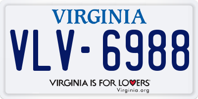 VA license plate VLV6988