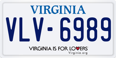 VA license plate VLV6989