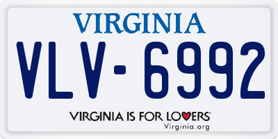 VA license plate VLV6992