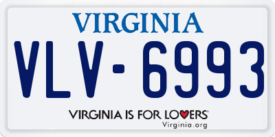 VA license plate VLV6993