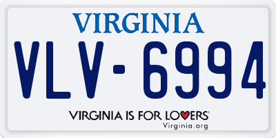 VA license plate VLV6994