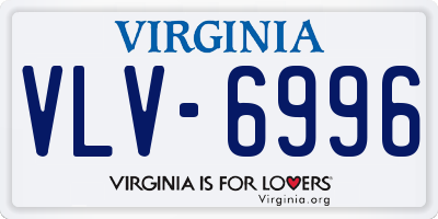 VA license plate VLV6996