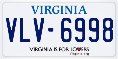 VA license plate VLV6998