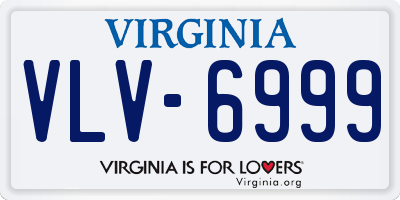 VA license plate VLV6999