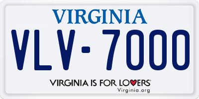 VA license plate VLV7000