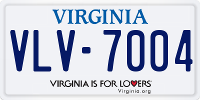 VA license plate VLV7004