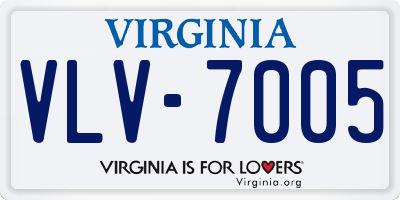 VA license plate VLV7005