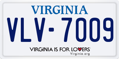 VA license plate VLV7009