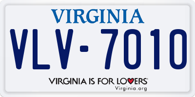 VA license plate VLV7010