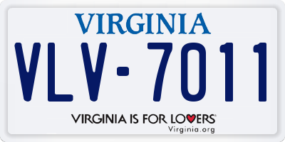 VA license plate VLV7011