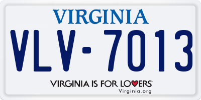 VA license plate VLV7013