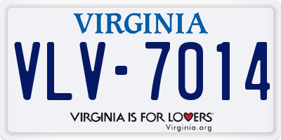 VA license plate VLV7014