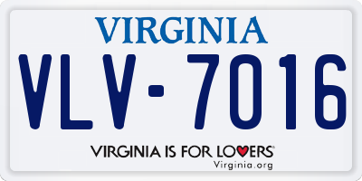 VA license plate VLV7016