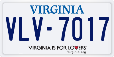 VA license plate VLV7017