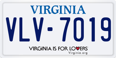 VA license plate VLV7019