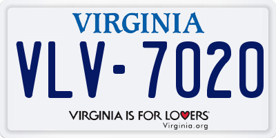 VA license plate VLV7020