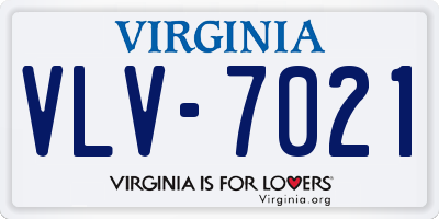 VA license plate VLV7021