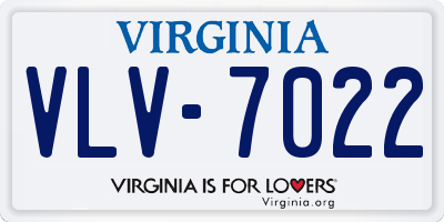 VA license plate VLV7022